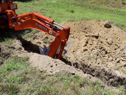 trenching for pipes